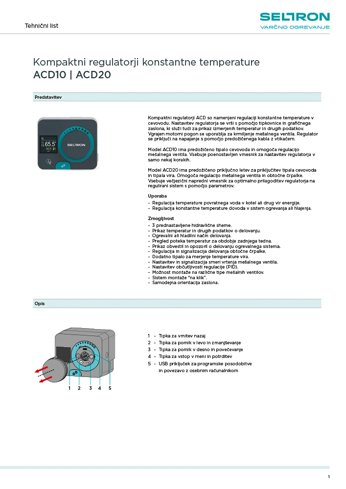 ACD - Tehnični list SL