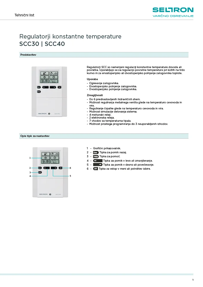 SCC - Tehnični list SL
