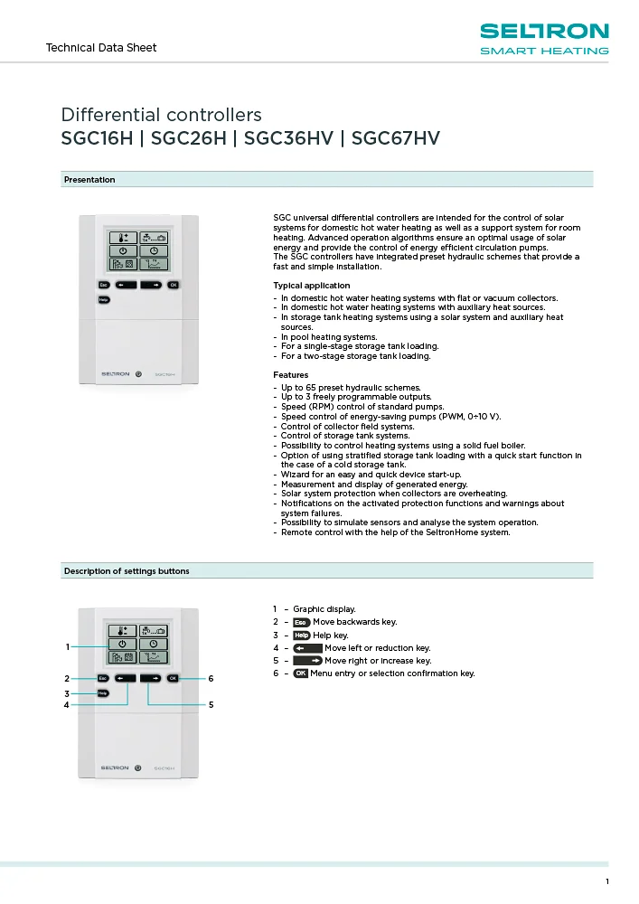 SGC - Tehnični list EN