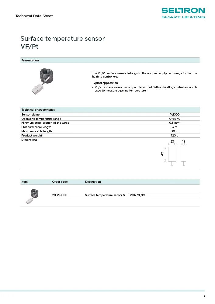 VF - Tehnični list EN