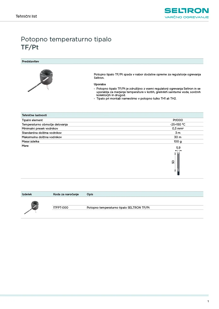 VF - Tehnični list SL