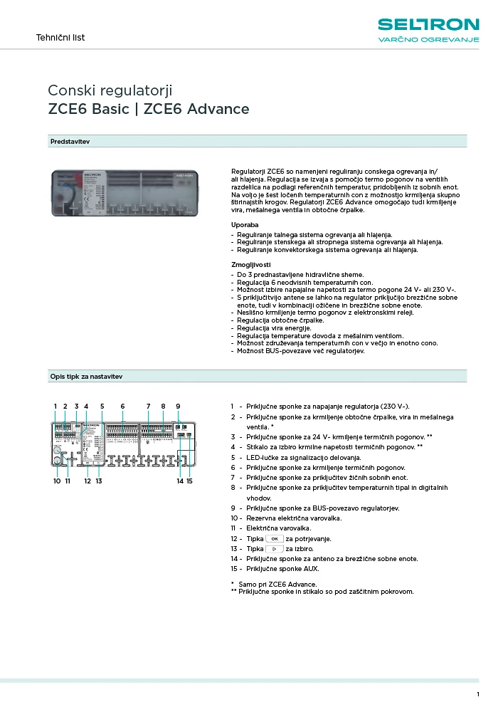 ZCE - Tehnični list SL