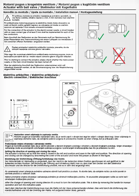 AVC with ball valve instructions multilingual