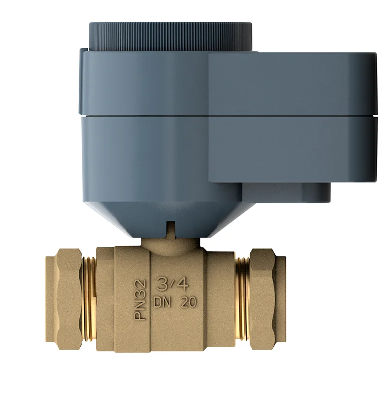 Actuator AQD with 2-way ball valve BVQ23..L, compression fitting